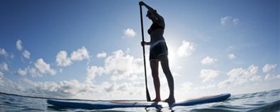 paddle boarding